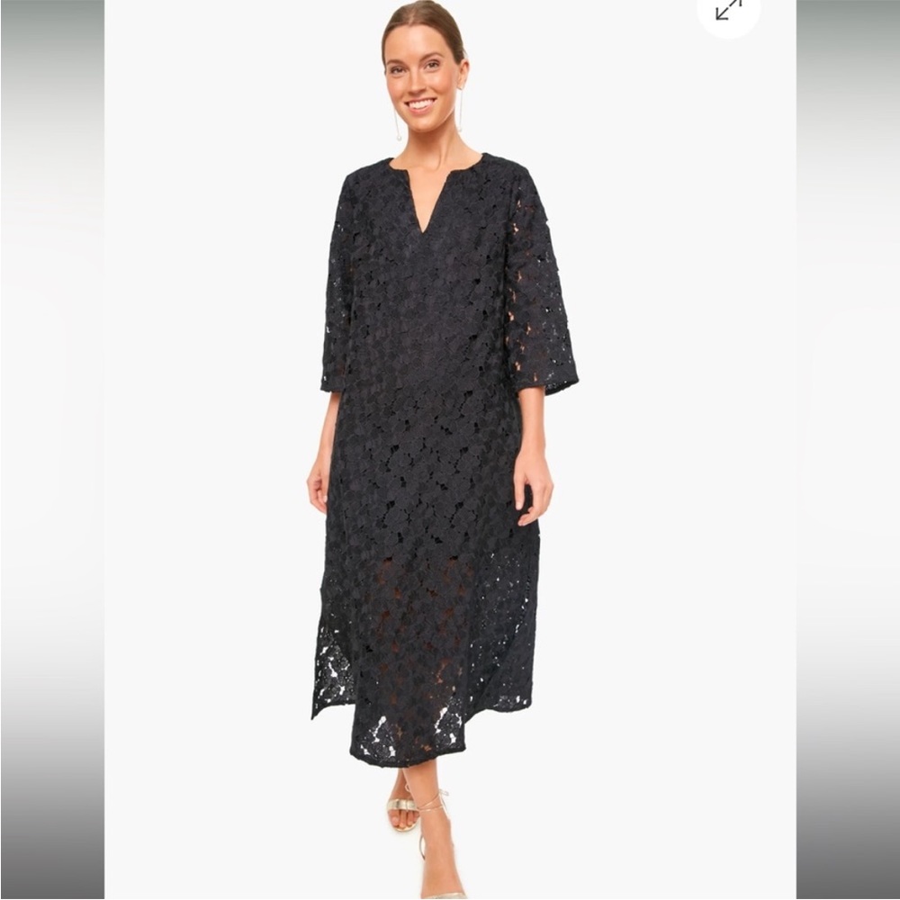 Tuckernuck Black V Neck Lace Jamie Dress